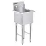 DuraSteel SCSN1491NI SCSE15151P 1 Compartment Stainless Steel Utility Preparation Prep NSF Sink, 15''x15'' Inner Tub, Chrome, 27 Pound DuraSteel SCSN1491NI SCSE15151P 1 Compartment Stainless Steel Utility Preparation Prep NSF Sink, 15''x15'' Inner Tub, Chrome, 27 Pound