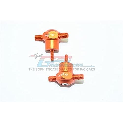 GPM for Traxxas Unlimited Desert Racer 4X4 (#85076-4) Upgrade Parts Aluminum Spare Tire Locking - 2Pc Set Orange