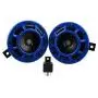 Anngo Eletric Car Horn Kit 12V 135db Super Loud High Tone and Low Tone Metal Twin Horn Kit with Bracket for Cars Trucks SUVs RVs Vans Motorcycles Off Road Boats (Blue)