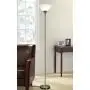 Metro Torchiere Modern Floor Lamp by Light Accents 71'' Tall Floor Light Brushed Nickel Metal with White Shade - Stand Up Lamp - Uplight Pole Light - Standing Lamp (Brushed Nickel)