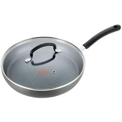 T-fal Nonstick Dishwasher Safe Cookware Lid Fry Pan, 10-Inch, Black