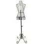 Adjustable- Mannequin Dress Form Female Black Steel Wire 32''22''32'' on Decorative Stand (0004 Black) Adjustable- Mannequin Dress Form Female Black Steel Wire 32''22''32'' on Decorative Stand (0004 Black)