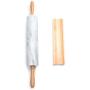 Fox Run Polished Marble Rolling Pin with Wooden Cradle, 10-Inch Barrel, White