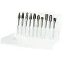 YUFUTOL Carbide Burr Set - 10pcs Double Cut Solid Carbide Rotary Burrs 3mm(0.118) Shank Fits Die Grinder Drill for Woodworking,drilling Metal Carving Engraving Polishing