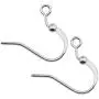  50pcs Ball Flattened Ear Hook (Keep Color Rose Gold/Rhodium Silver Open Circle Earring Part Round Line DIY Jewelry Marking ， (Color : Black)