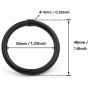 BIKICOCO 1-1/4 Metal O-Ring Buckle Connector Round Loops Non Welded for Bags Webbing Purse and Belt Straps, Black, Pack of 10