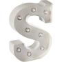 Darice White Metal Marquee Letter – S - 9.87” Tall, White Finish