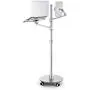 Magichold Height Adjustable Laptop Tablet Stand Mount with Double arms and Base Rolling Wheel for Laptop (11-17 inch) and Compatible with iPad Pro 12.9 inch / Tablet / Ereader Magichold Height Adjustable Laptop Tablet Stand Mount with Double arms and Base Rolling Wheel for Laptop (11-17 inch) and Compatible with iPad Pro 12.9 inch / Tablet / Ereader