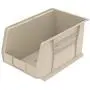 Akro-Mils 30260 AkroBins Plastic Storage Bin Hanging Stacking Containers, (18-Inch x 11-Inch x 10-Inch), Stone, (6-Pack) (30260STONE)