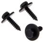 Mtsooning 20 Pcs/Set Universal Car Auto 4.8x19mm Self-Tapping Screws Captive Loose Washer 8mm Hex Head Black Hot C45