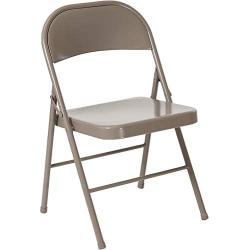 LIVING TRENDS 2 Pack Marvelius Double Braced Gray Metal Folding Chair