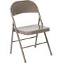 LIVING TRENDS 2 Pack Marvelius Double Braced Gray Metal Folding Chair