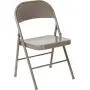 LIVING TRENDS 2 Pack Marvelius Double Braced Gray Metal Folding Chair