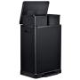 Black Stainless Steel Step Trash Can - 16 Gallon Garbage Bin with Soft Close Lid - Dual Compartment Waste Can with 30 Liters Capacity in Each - Recycling Bin by ToiletTree Products