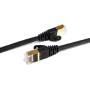 Tera Grand - 75FT - CAT7 10 Gigabit Ethernet Ultra Flat Patch Cable for Modem Router LAN Network, Gold Plated Shielded RJ45 Connectors, Faster Than CAT6a CAT6 CAT5e, Black