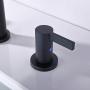 Mejor Solid Brass Two Handle Widespread Bathroom Faucet,with CUPC Water Lines and Metal pop up Drain with Overflow, Matte Black, CME029-MB