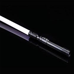 Dueling LED Lightsabers - Force FX Lightsaber with 6 Sound Fonts Rechargeable Metal Aluminum Saber Hilt Light Sabers for Adults(Black)