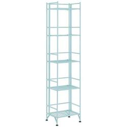 Convenience Concepts Xtra Storage 5-Tier Folding Metal Shelf, Seafoam