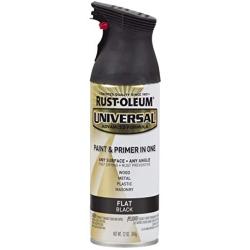 Rust-Oleum 245198 Surface, 12 oz, Flat Black Universal Enamel Spray Paint