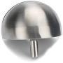 Gizhome 2 Pieces Round Door Stop, Heavy Duty Simple Doorstop Floor Mount, Solid Metal 304 Stainless Steel with Rubber Pad Cylindrical Ground Screw for Home Office Hotel Workstation, Brushed Silver