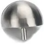 Gizhome 2 Pieces Round Door Stop, Heavy Duty Simple Doorstop Floor Mount, Solid Metal 304 Stainless Steel with Rubber Pad Cylindrical Ground Screw for Home Office Hotel Workstation, Brushed Silver