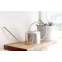 JOCO Home Small Watering Can Indoor Outdoor Metal Silver Water Plants Mini Watering Device Plant Waterer Succulent Bonsai Best Silver Watering Can Modern Design Cute for Kids Room Or Decoration