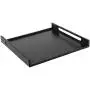 MyGift Large Modern Square Matte Black Metal Serving Tray with Curved Cutout Handles - 16 x 16