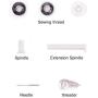 Handheld Sewing Machine, Portable Mini Sewing Machine for Beginners, Quick Simple Repairing Cordless Sewing Machine Suitable for Fabric, Kids Cloth, Home Use and Carry Out (White)