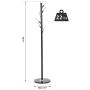 HOMCOM 69'' Metal Freestanding Modern Tree Branch 6 Wooden Rack Coat Rack with Marble Base - Black