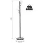 HOMCOM 69'' Metal Freestanding Modern Tree Branch 6 Wooden Rack Coat Rack with Marble Base - Black