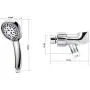 High Pressure Handheld Shower Head, 9 Spray Setting Hand Held Showerhead with 60 Inch Hose (Silver)
