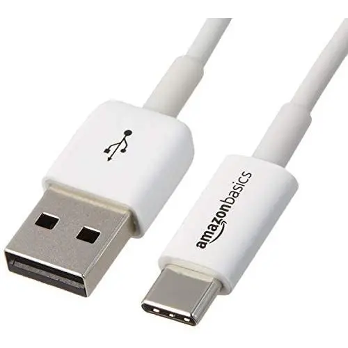 Amazon Basics USB Type-C to USB-A 2.0 Male Charger Cable, 3 Feet (0.9 Meters), White Amazon Basics USB Type-C to USB-A 2.0 Male Charger Cable, 3 Feet (0.9 Meters), White