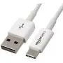 Amazon Basics USB Type-C to USB-A 2.0 Male Charger Cable, 3 Feet (0.9 Meters), White Amazon Basics USB Type-C to USB-A 2.0 Male Charger Cable, 3 Feet (0.9 Meters), White
