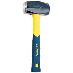 Estwing Sure Strike Drilling/Crack Hammer - 3-Pound Sledge with Fiberglass Handle & No-Slip Cushion Grip - MRF3LB