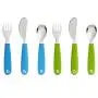 Munchkin Splash Toddler Fork, Knife and Spoon Set, 6 Pack, Blue/Green Munchkin Splash Toddler Fork, Knife and Spoon Set, 6 Pack, Blue/Green
