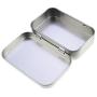 LJY 22 Pieces Rectangular Metal Empty Hinged Tins Containers Basic Necessities Home Storage Organizer Mini Box Set (3.75 x 2.45 x 0.8 inch)