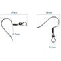 TOAOB 1Box 140pcs Earring Hooks Hypoallergenic Fish Hooks Ear Wires with Ball and Coil 7 Colors 18mm Nickel Free Earring Parts Jewelry Findings for DIY Jewelry Making