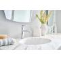 Moen 6145 Gibson One Handle Single Hole Modern Bathroom Sink Faucet with Optional Deckplate, 1 count, Chrome