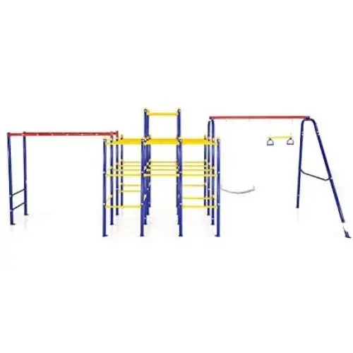 ActivPlay Modular Jungle Gym with Swing Set and Monkey Bars Kit, APJGC3, red, Blue, Yellow ActivPlay Modular Jungle Gym with Swing Set and Monkey Bars Kit, APJGC3, red, Blue, Yellow