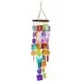 Bellaa 22890 Rainbow Wind Chimes Outside Garden Yard Patio Love Grace Pet Memorial Wind Chimes Outdoor Hanging Beach Shell Presents for Mom Gifts for Grandma 27 inch Happy Holiday