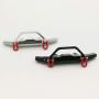Upgrade Metal Front Bumper Guard Spare Parts for WPL 1/16 C14 C24 RC Truck Car, Naughty Dragon Half Card with Hooked Metal Front Bumper