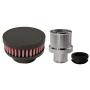 CFM Performance 1'' Universal Billet Baffled Push In Valve Cover Breather Grommet (Without Check Ball) (Flat Black)