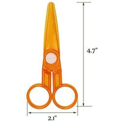 Assorted Color Plastic Preschool Training Scissors Art DIY Craft Paper Cutting Stationery for Kids (36Pcs)