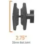 iBOLT Composite 2.75 inch Double Socket Arm for All Industry Standard 1-inch / 25mm / B Size Ball adapters