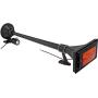 Vixen Horns Train Horn for Boat/Truck/Car. Air Horn Waterproof Black Dual Trumpet + Light & Cover. Super Loud dB. Marine Grade Finish. Fits 12v/24v Vehicles Like Semi/Pickup/Jeep/SUV VXH1264YBX2