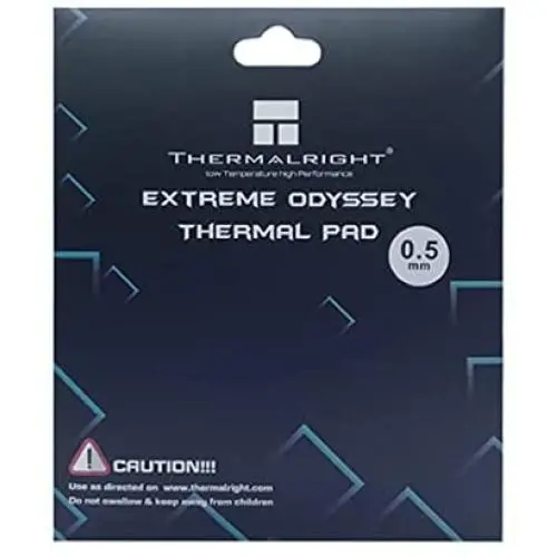 Thermalright Thermal Pad 12.8 W/mK, 120x120x0.5mm, Non Conductive Heat Resistance High Temperature Resistance, Silicone Thermal Pads for Laptop Heatsink/GPU/CPU/LED Cooler (0.5mm) Thermalright Thermal Pad 12.8 W/mK, 120x120x0.5mm, Non Conductive Heat Resistance High Temperature Resistance, Silicone Thermal Pads for Laptop Heatsink/GPU/CPU/LED Cooler (0.5mm)