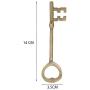 Skeleton Key Antique Finish Classic Brass Metal, Mortise Locks Rim Architectural Barrel Lock Key, Vintage Cabinet Dresser Drawer Grandfather Clock Key (Shank Length 4 1/8 Inch, Bit 7/8 X 7/8 Inch)