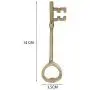 Skeleton Key Antique Finish Classic Brass Metal, Mortise Locks Rim Architectural Barrel Lock Key, Vintage Cabinet Dresser Drawer Grandfather Clock Key (Shank Length 4 1/8 Inch, Bit 7/8 X 7/8 Inch)