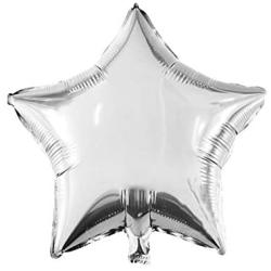 18'' Star Balloons Foil Balloons Mylar Balloons Party Decorations Balloons, Silver, 10 Pieces