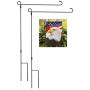 Clever Creations Garden Flag Stand, Premium Weatherproof Metal Powder Coated Flag Pole Holder, Perfect for 12 x 18 Inch Flags, Easy Assembly, 2 Pack
